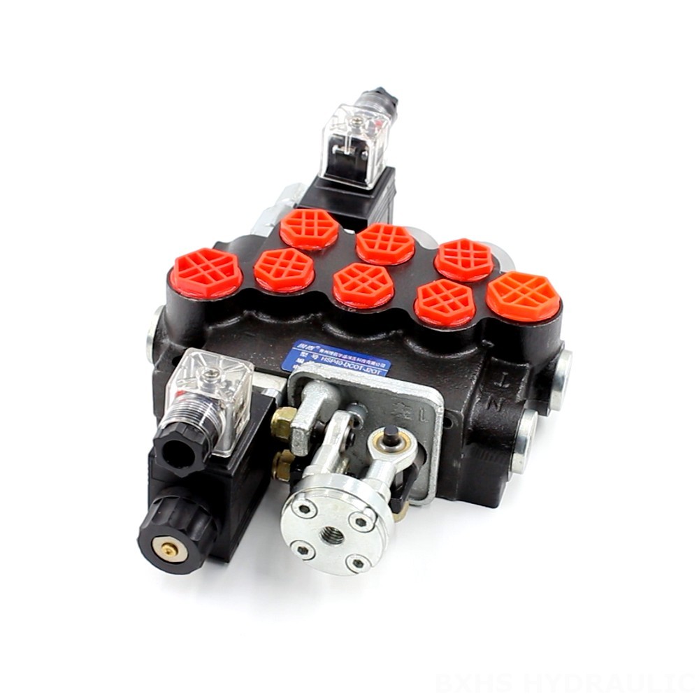 P40 Solenoid & Joystick 3 Spool Monoblock Valve: OEM & ODM Services Available image